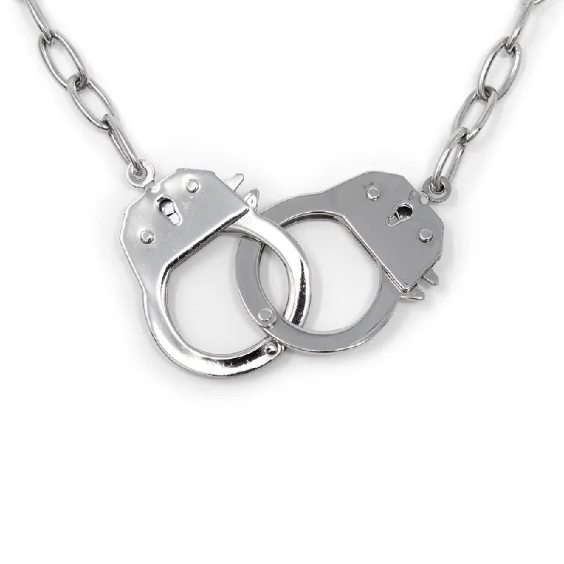 personalized necklaces for women-Stainless Steel Handcuff Necklace