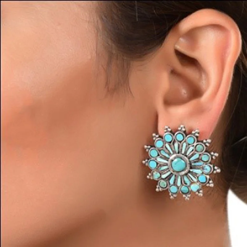 luxury diamond earrings for women-Silver Mountain 925 Sterling Silver Stud Earrings