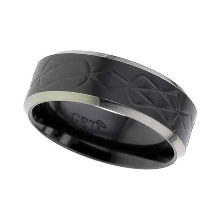 halo rings for women-Zirconium Celtic Knotwork Ring - Z147BCHR