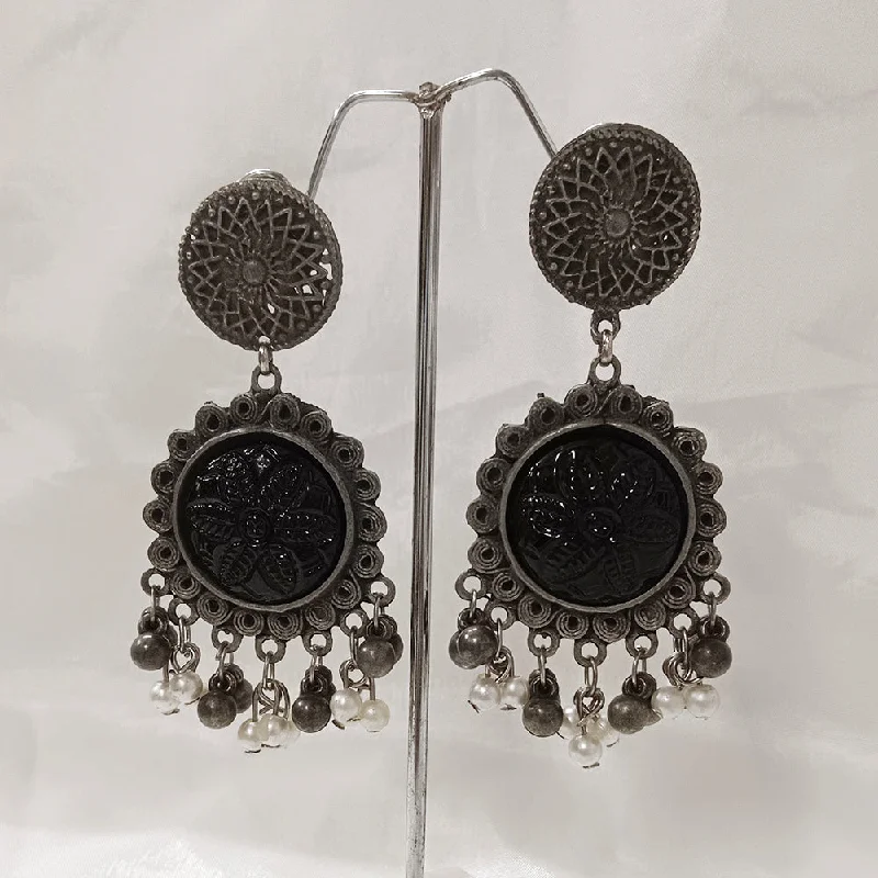 stud earrings with gemstones for women-Bhavi Jewels Oxidised Plated Dangler Earrings