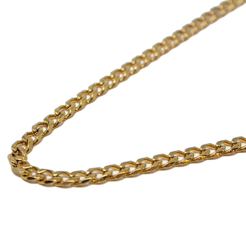 trendy pendant necklaces for women-Stainless Steel 18K Gld Pl Curb Chain Necklace