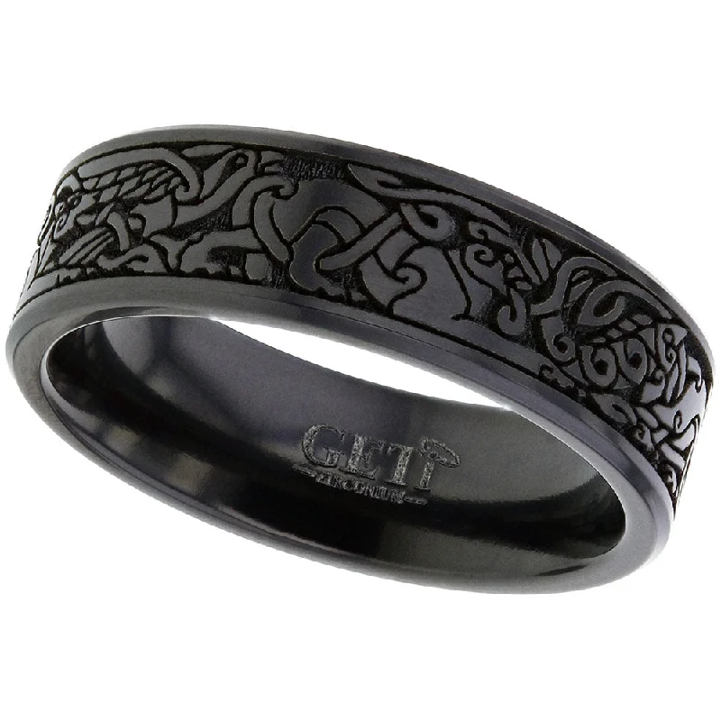 bridal rings for women-Zirconium Celtic Animal Ring - 4026CHB-CD5