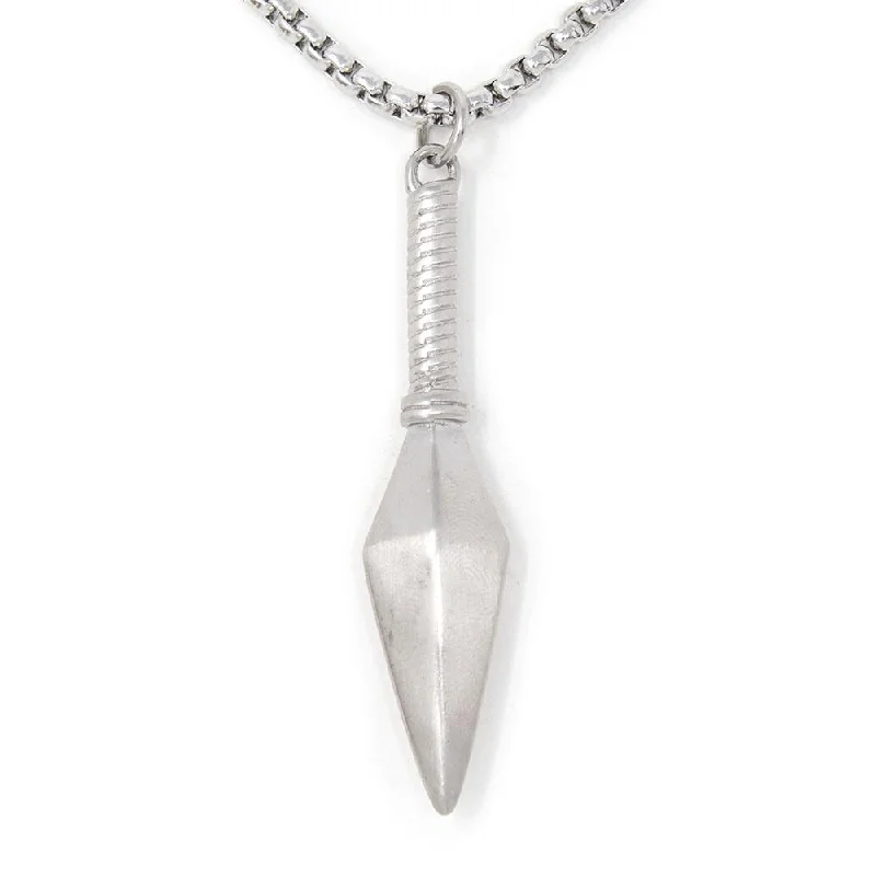 vintage necklaces for women-Stainless Steel Necklace with Spear Arrow Pendant