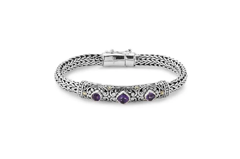 bridesmaid bracelets for women-Trilang Bracelet- Amethyst