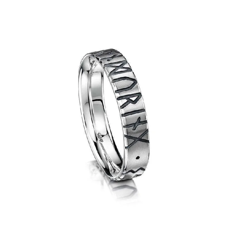 matching engagement rings for women-Runic Ring Various Metals - R34 (Sizes R-Z)