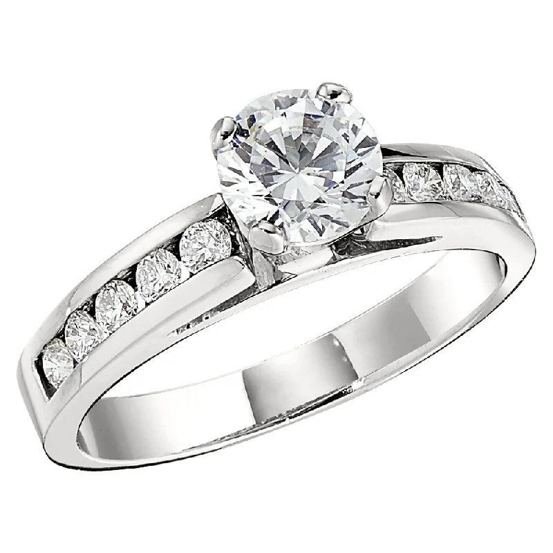 halo engagement rings for women-Classic Channel Set Engagement Rings - Open Gallery