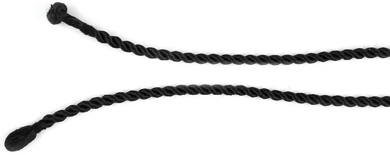 sterling silver chain necklaces for women-3MM Twisted Black Silk Cord 16.5"