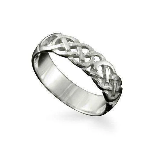 beautiful stackable rings for women-Celtic Havra Ring in Silver, Gold, Platinum - Shetland-R126 R-Z