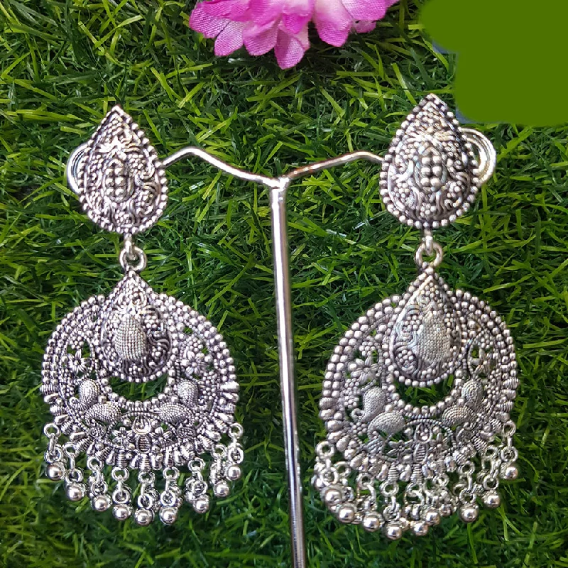 affordable diamond earrings for women-Shreeji Oxidized Plated Dangler Earrings - 10101010SL