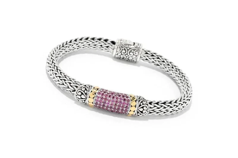 gold bangle sets for women-Ubud Bracelet- Rhodolite