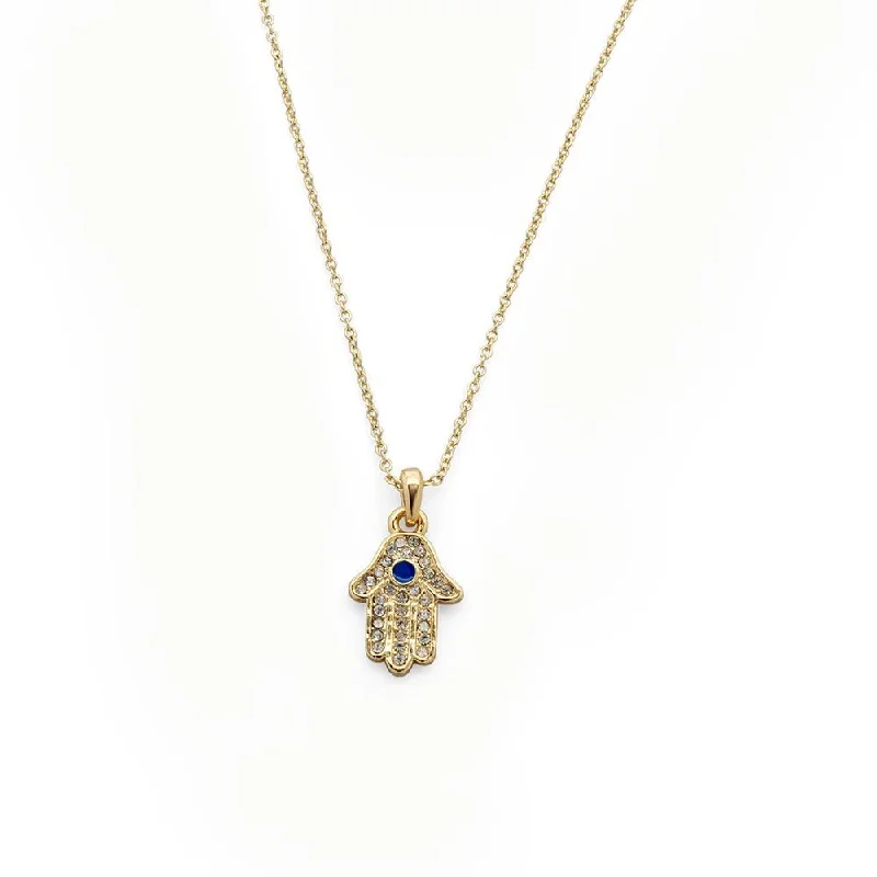 gold heart necklaces for women-Necklace Hamsa Hand Pendant