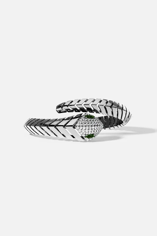 luxury bracelets for women-Kaa Wrap-Around Bangle