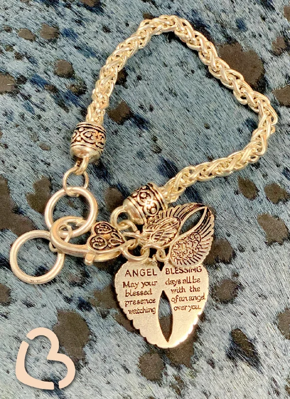 personalized bangles for women-Angel Blessing Bracelet