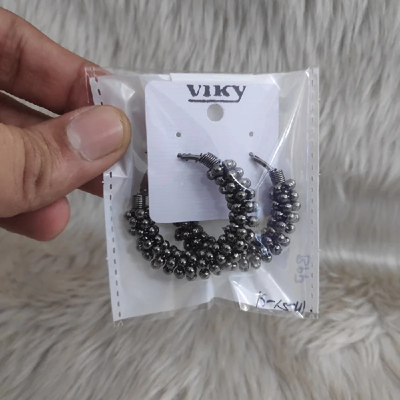 gold hoop earrings for women-Viky Oxidised Plated Dangler Earrings