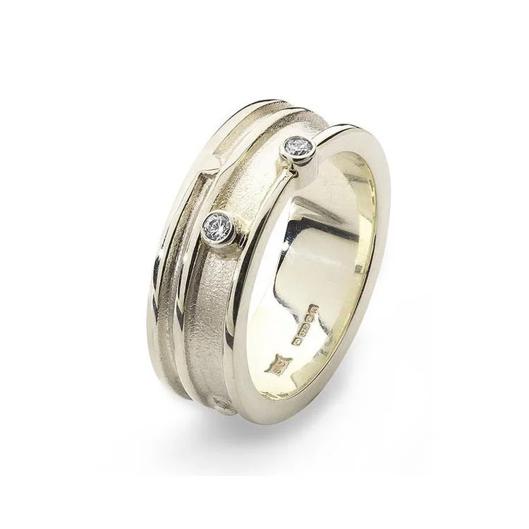 classic rings for women-Fea White Gold Ring - 46059-1