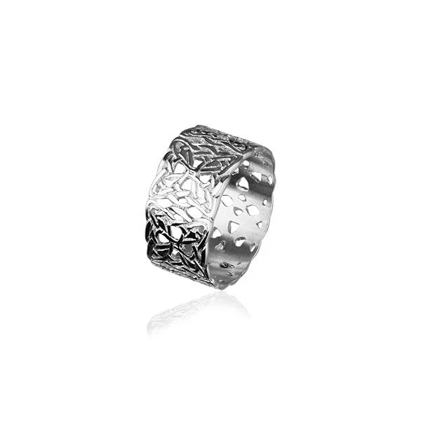 romantic rings for women-Frank Lloyd Wright Silver Ring - R182