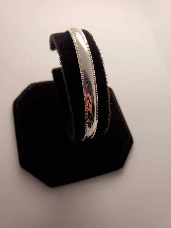 silver bracelets for women-Milgrain Cuff Bracelet