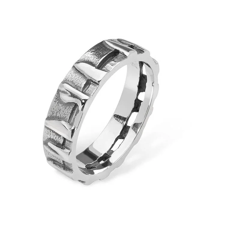 statement rings for women-Ring of Brodgar Silver Ring - 16041-1