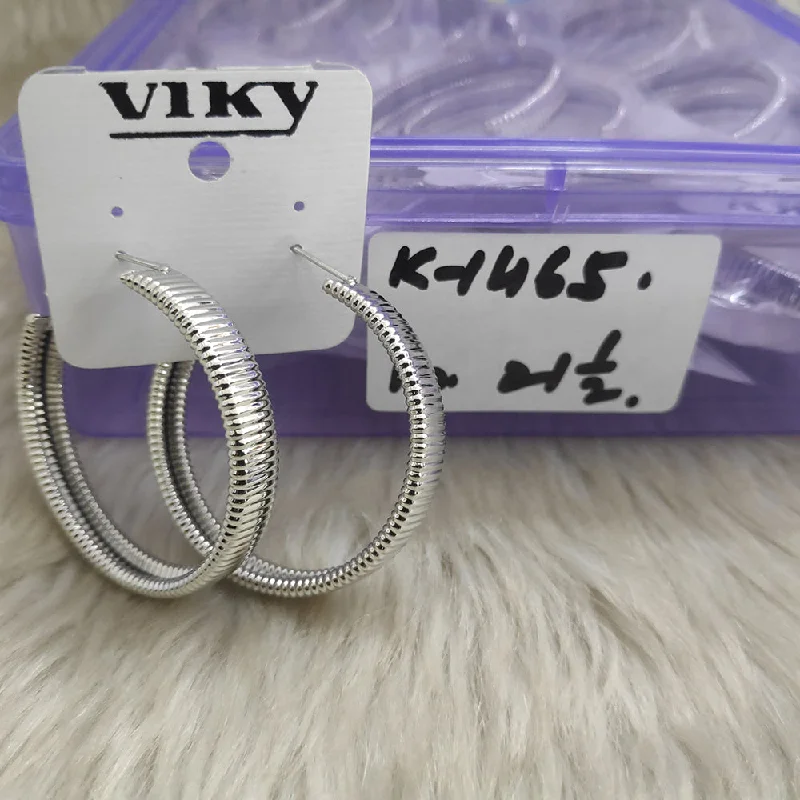 affordable diamond earrings for women-Viky Silver Plated Dangler Earrings