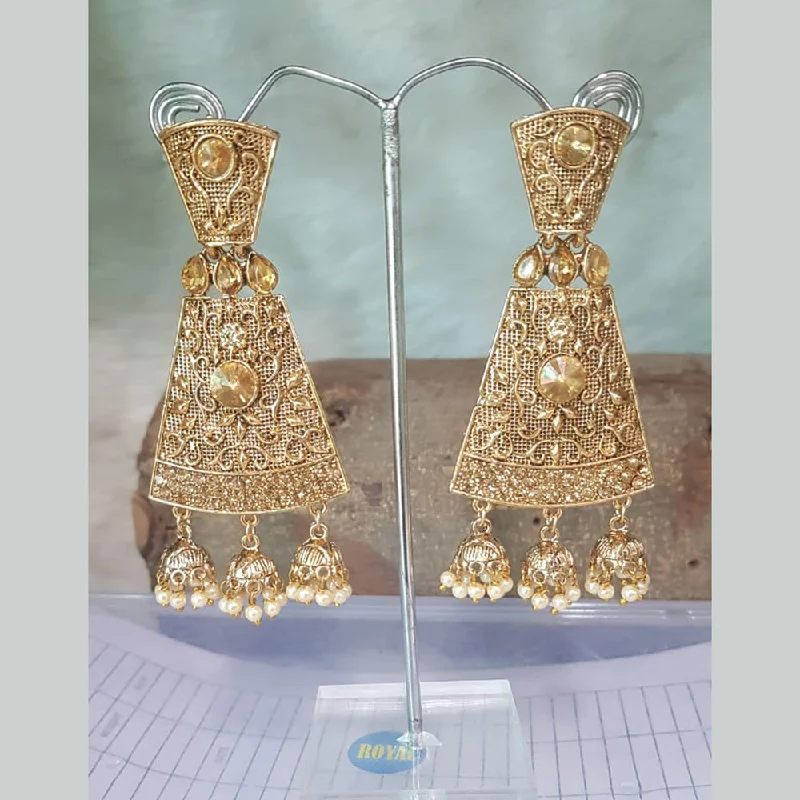 chandelier earrings for women-Shreeji Gold Plated Dangler Earrings Earrings