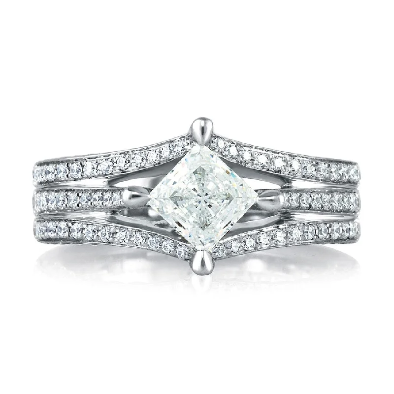 modern solitaire engagement rings for women-A.Jaffe Engagement Rings MES408/164