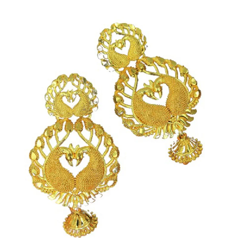 fashion earrings for women-Mahavir Gold Plated Dangler Earrings