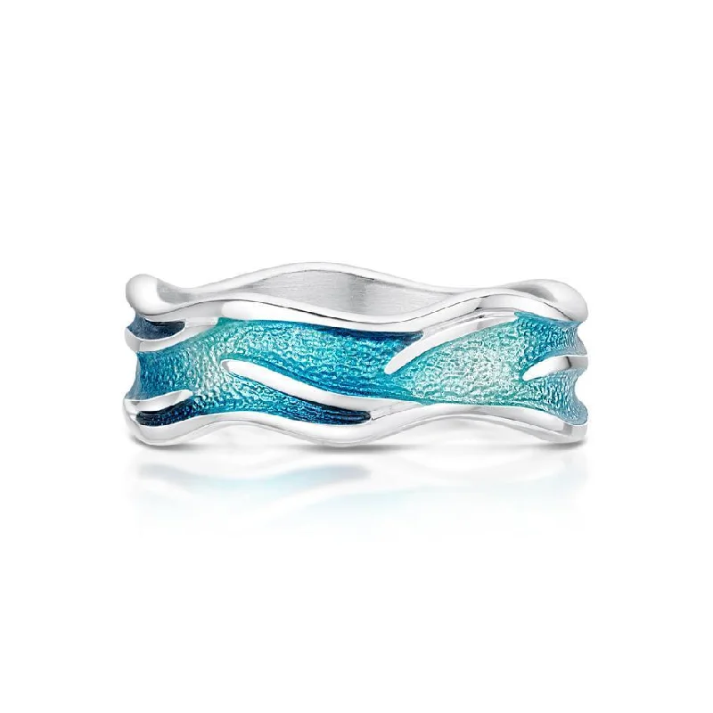 fashion gemstone rings for women-Sea Motion Ring - ER220