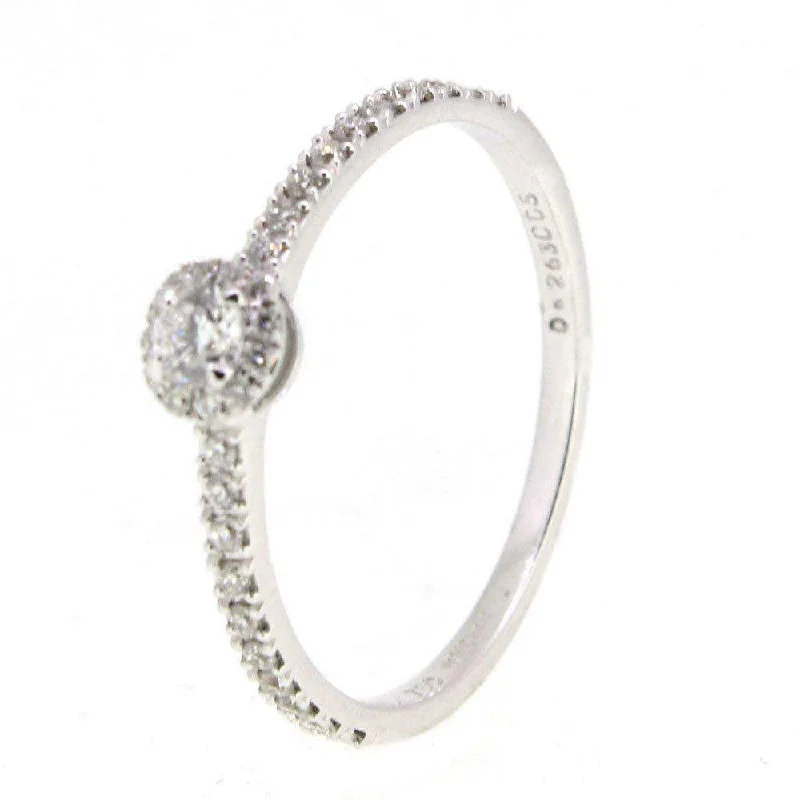 modern diamond rings for women-18 Carat White Gold Diamond Engagement Ring-RDQ173W