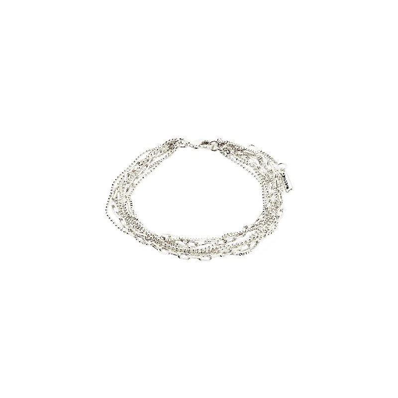 custom bangles for women-LILY chain bracelet silver-plated