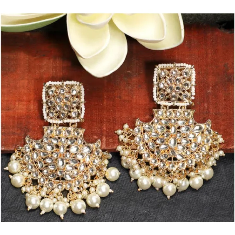 glamorous drop earrings for women-Akruti Collection Gold Plated Dangler Earrings