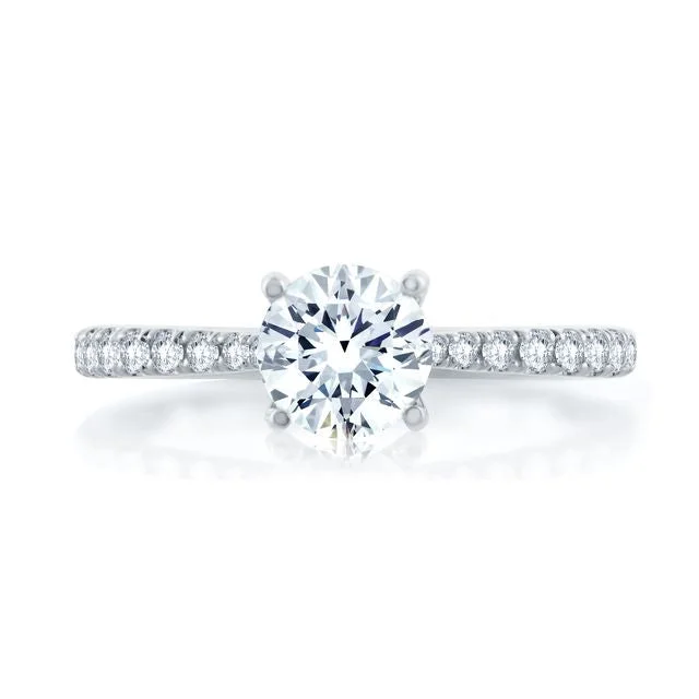 exclusive diamond engagement rings for women-A.Jaffe Engagement Rings Scalloped Pavé Diamond Engagement Ring with Signature A.JAFFE Quilts Interior ME2008Q/191