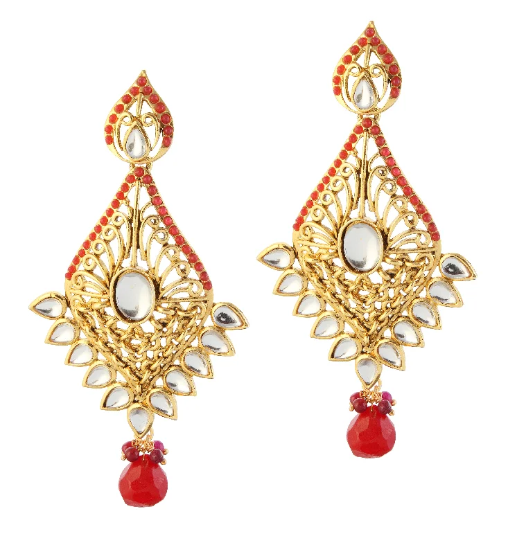 chandelier earrings for women-Amina Creation Gold Plated Dangler Earrings