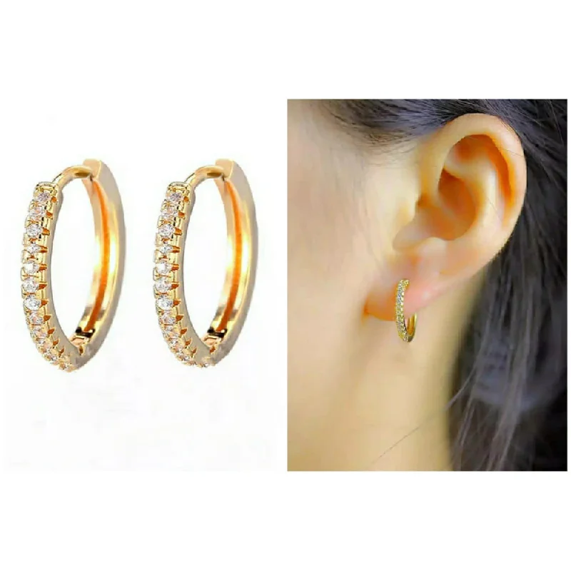 crystal drop earrings for women-Pooja Bangles Gold Plated Earrings