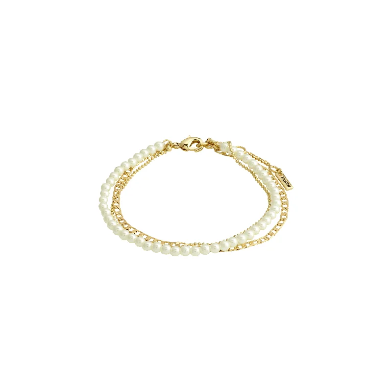 classic bracelets for women-BAKER bracelet 3-in-1 set gold-plated