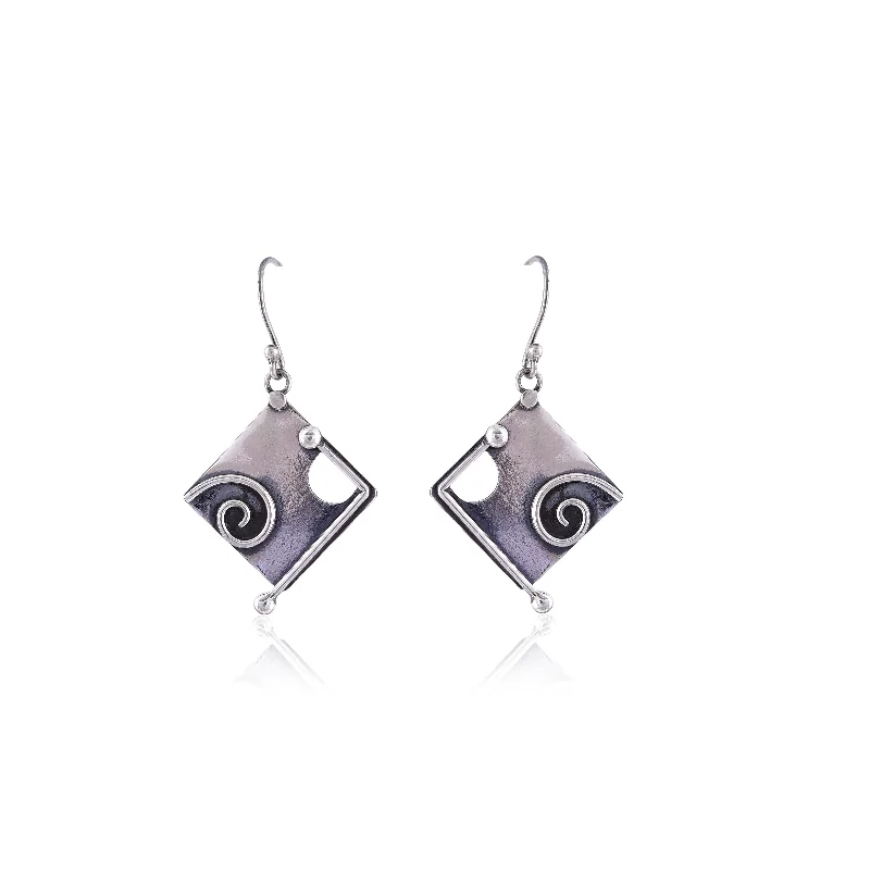 unique earrings for women-Silver Mountain 925 Sterling Dangler Earrings