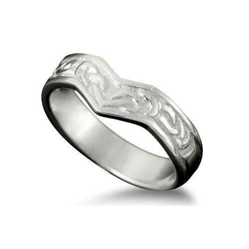 pearl rings for women-Celtic Ring in Silver, Gold, Platinum - - R149