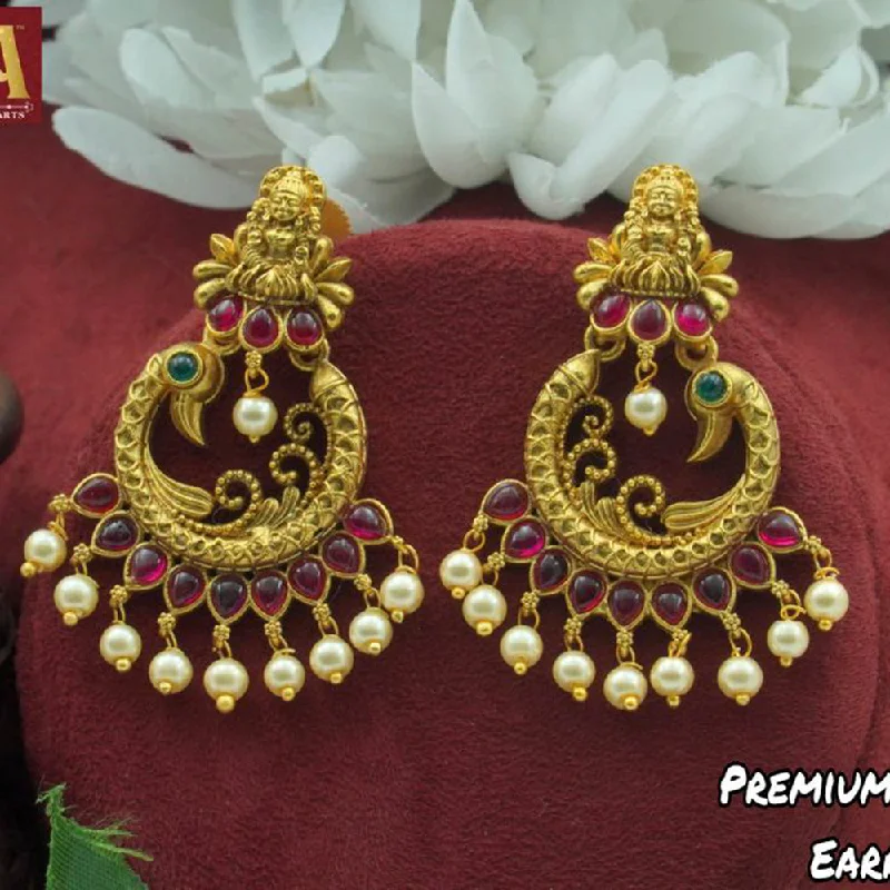 long earrings for women-Diksha Collection Gold Plated Dangler Earrings