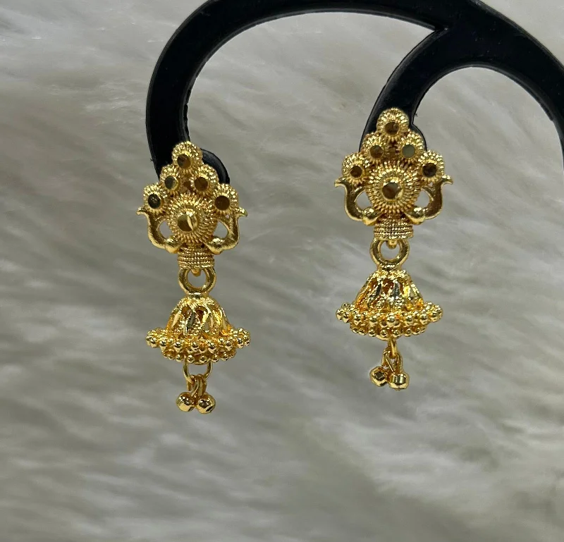 trendy earrings for women-Infinity Jewels Gold Plated Jhumki Earrings