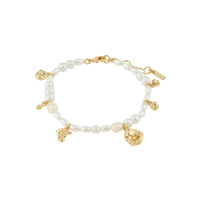 boho bangles for women-INTENT pearl bracelet gold-plated