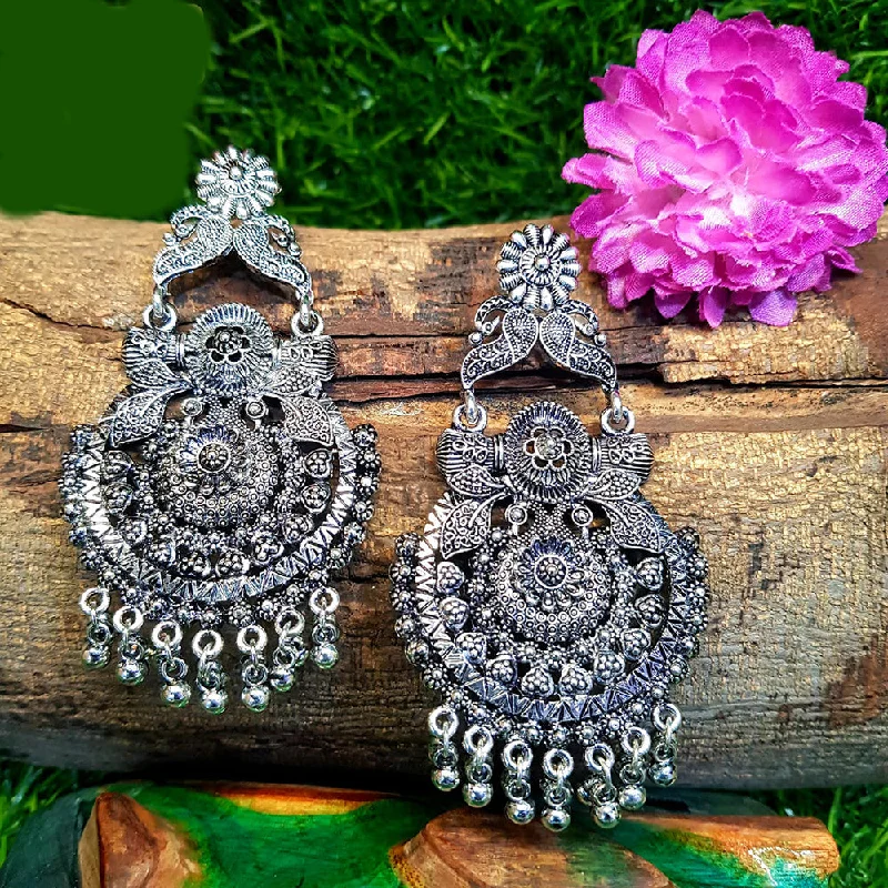 sparkling earrings for women-Shreeji Oxidized Plated Dangler Earrings - 10101003SL