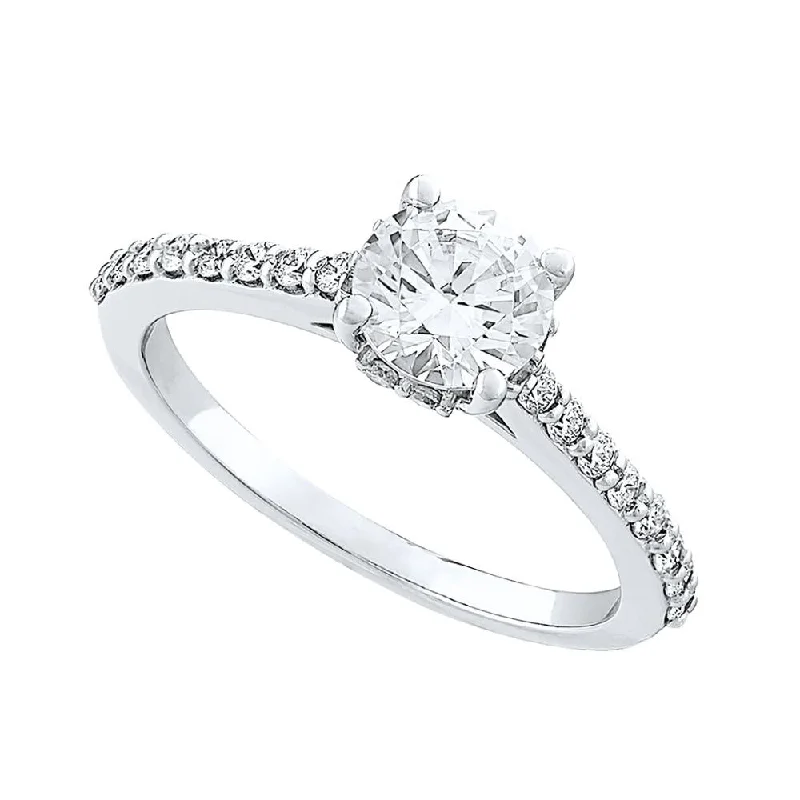 vintage-inspired engagement rings for women-Classic Diamond Engagement Ring Settings