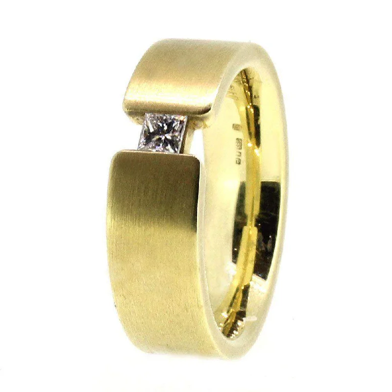 men's rings for women-14ct Yellow Gold & Diamond Designer Ring