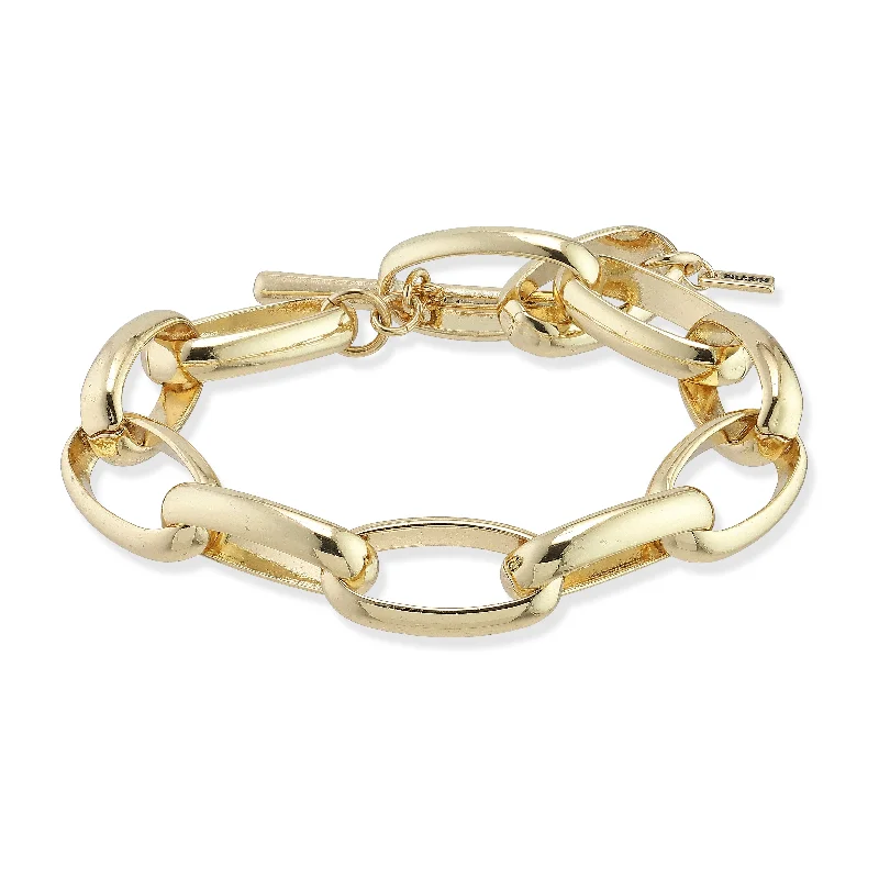 trendy bangles for women-RAN bracelet gold-plated