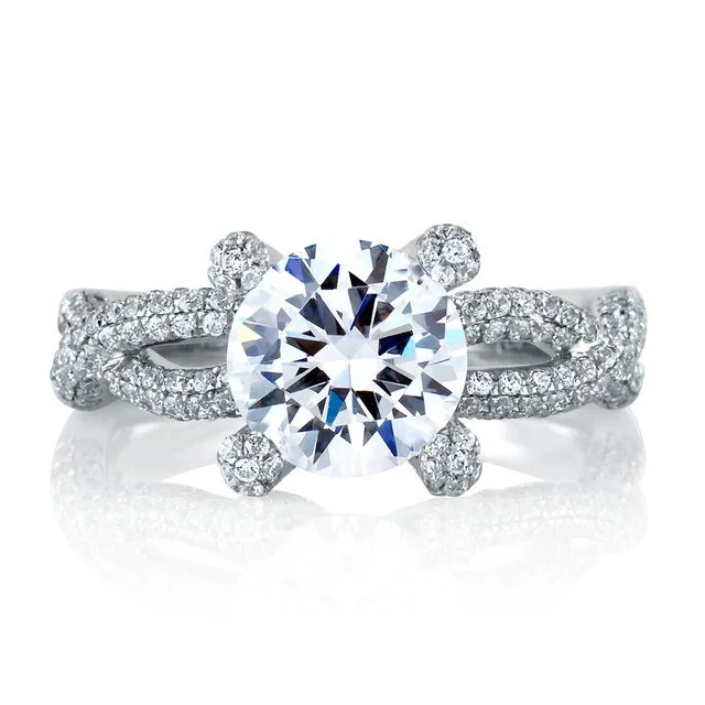 platinum diamond engagement rings for women-A.Jaffe Engagement Rings Designer Royal Vine Engagement Ring MES562/240