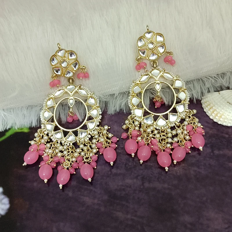 personalized earrings for women-Bhavi Jewels Gold Plated Dangler Earrings