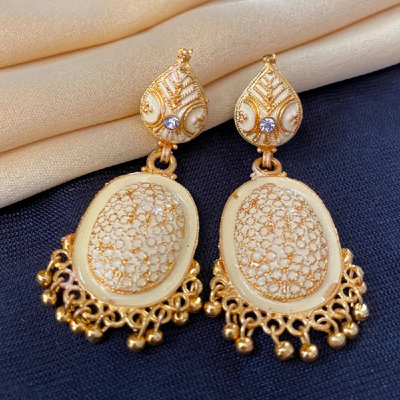 stud diamond earrings for women-Mahavir Forming Gold Plated Dangler Earrings