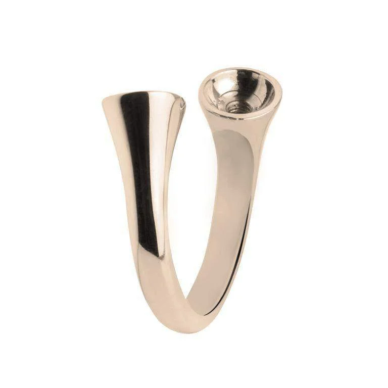 stackable silver rings for women-Designer Twisted Curved Ring - 5070