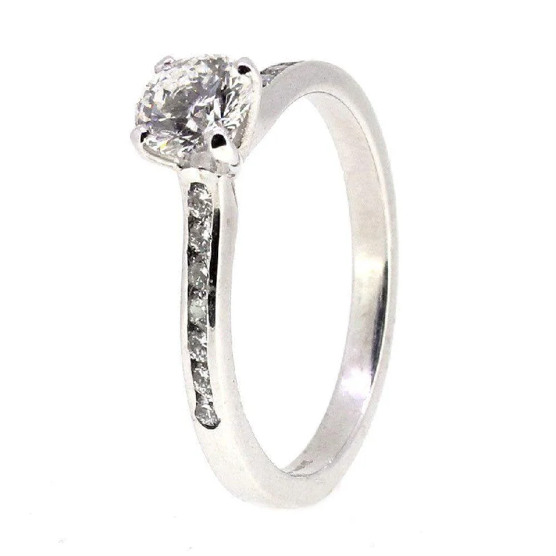 sparkling diamond rings for women-18 Carat White Gold And Diamond Engagement Ring