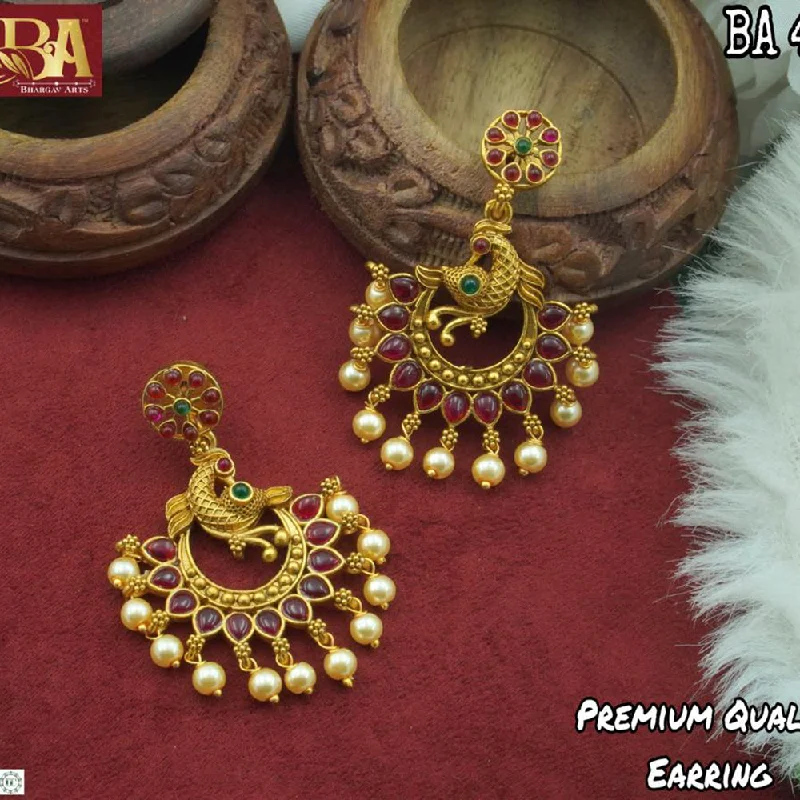 hoop earrings for everyday wear-Diksha Collection Gold Plated Dangler Earrings