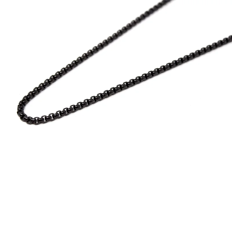 celestial necklaces for women-Stainless Steel Popcorn Mesh Men's Necklace Black Ion Plated